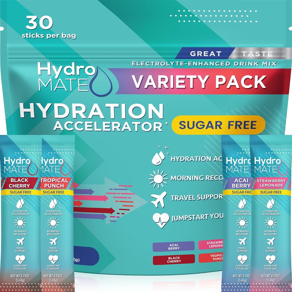 Poudre d'électrolyte Packs d'hydratation sans sucre