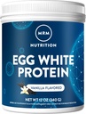 MRM Nutrition Oeuf Protéine blanche , Vanille aromatisée , 23g Protéine sans gras , avec enzymes digestives , Valeur biologique la plus élevée , Test clinique , 10 portions