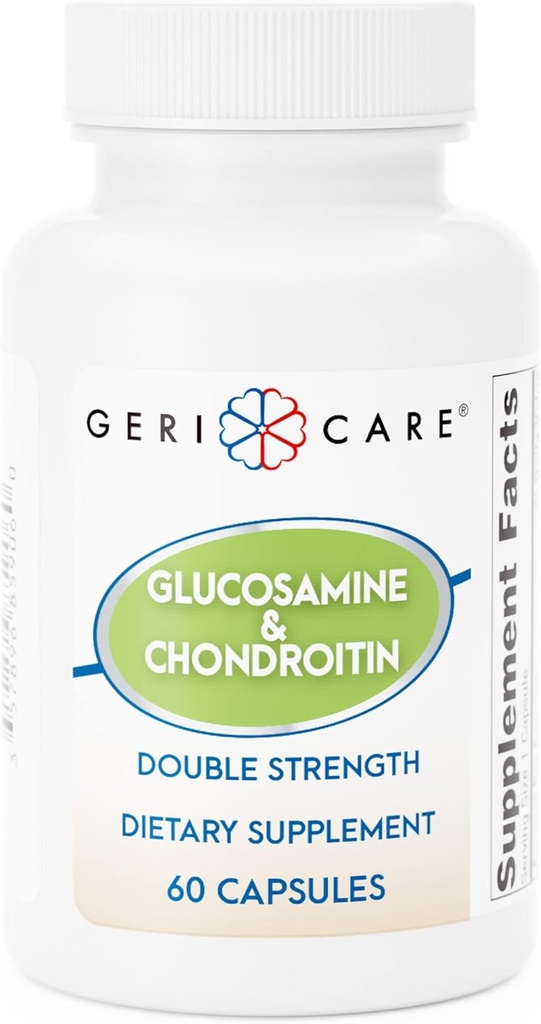 Gericare Glucosamine HCl 500 mg, Sulfate de chondroïtine 400 mg avec des capsules de supplément de sodium 35 mg - soutient la mobilité articulaire, favorise la santé et la flexibilité du cartilage, 60 Compte (paquet de 1)