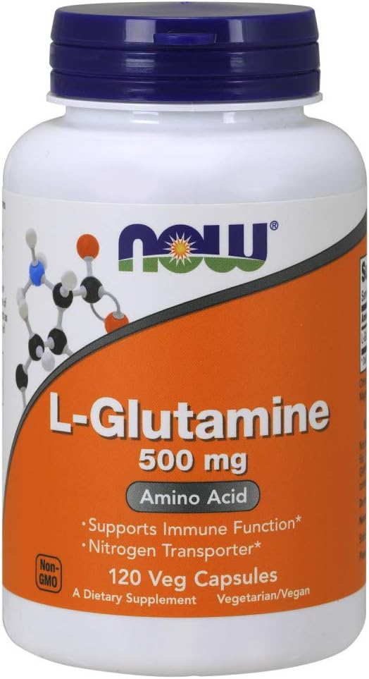 NOW Foods L-Glutamine 500mg - 120 ct (Pack of 2)