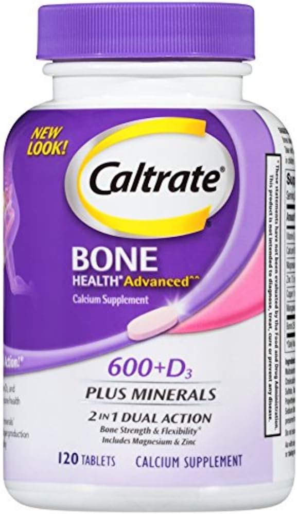 Caltrate Bone Health Advanced 2in1 Minéraux à double action, 120 comprimés chacun (Paquet de valeur de 3)