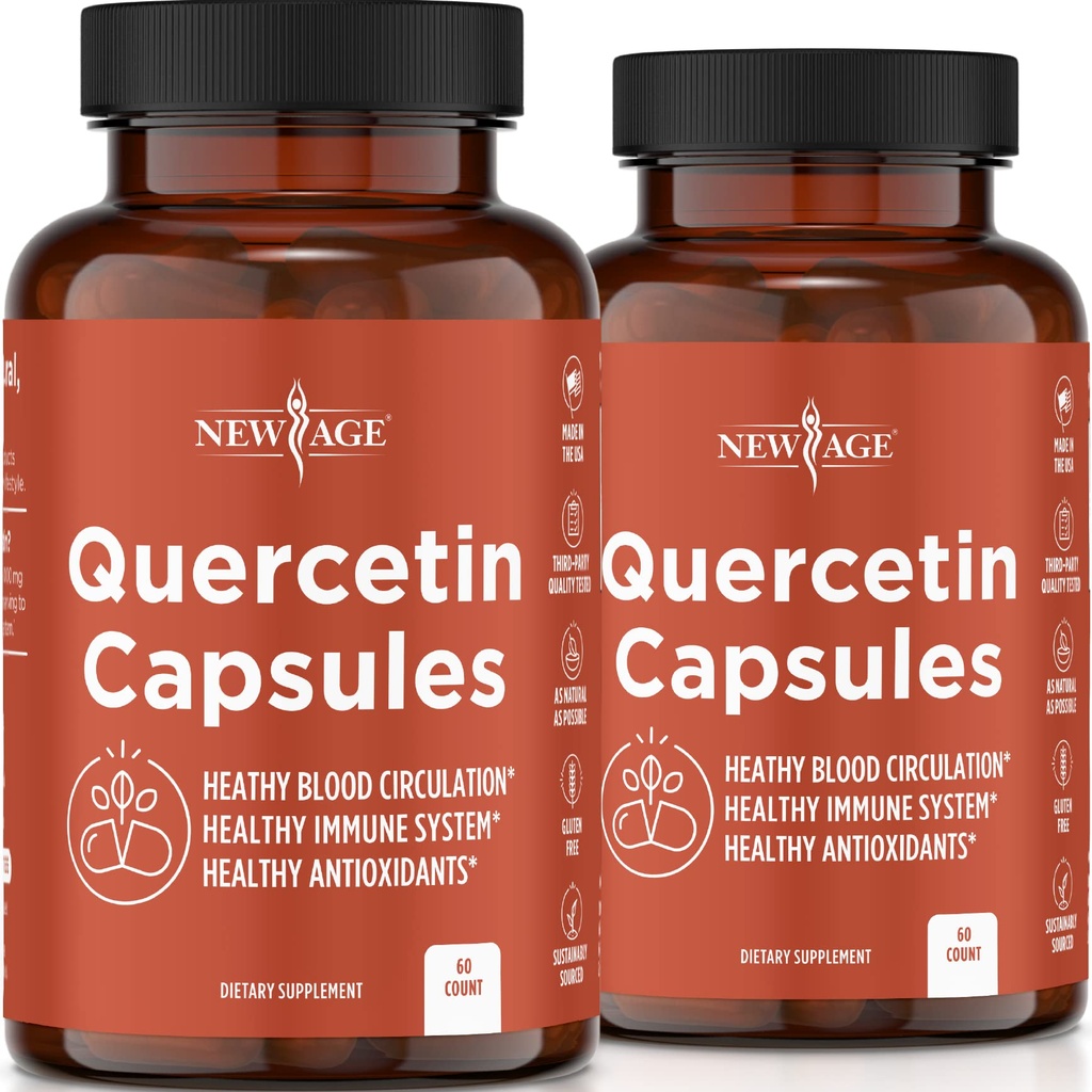 NEW AGE Quercetin 1000mg Quercetin Vegetarian Capsules 120 Count