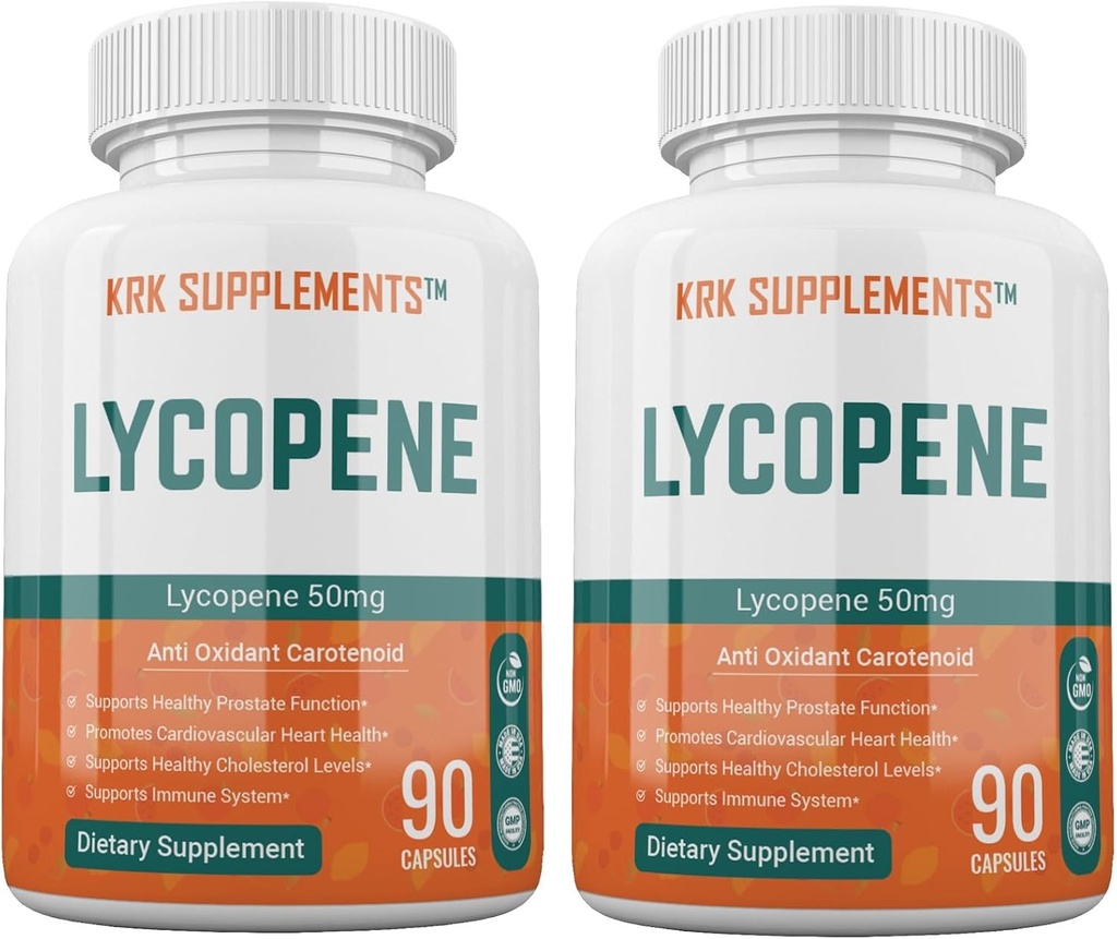 2 bouteilles Lycopène 50mg 180 Capsules totales