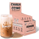 Renude Chagaccino - Chaga Poudre de champignons, Mélange de café de champignons avec adaptogènes, énergie naturelle et soutien immunitaire, végétalien, kéto, mélange de champignons Zéro calories - 10 portions