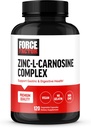 FACTEUR DE FORCE Zinc L-Carnosine Capsules pour soutenir la santé gastrique et digestive, supplément de digestion et de ballonnement, végétalien, non OGM, sans gélatine, 120 capsules