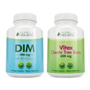 Purely Holistic Dim 400mg & Bioperine + Vitex Chaste Berry 650mg Bundle - 270 Vegan Capsules - Made in the USA