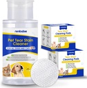Nettoyant pour les chiens et les chats,Enlever gentiment la tache,Eye Debris,Secrétions de mucus avec 200Pcs Wipes sèches pour les yeux,Eye Cleaner Dry Pads,Pas facilement évaporé