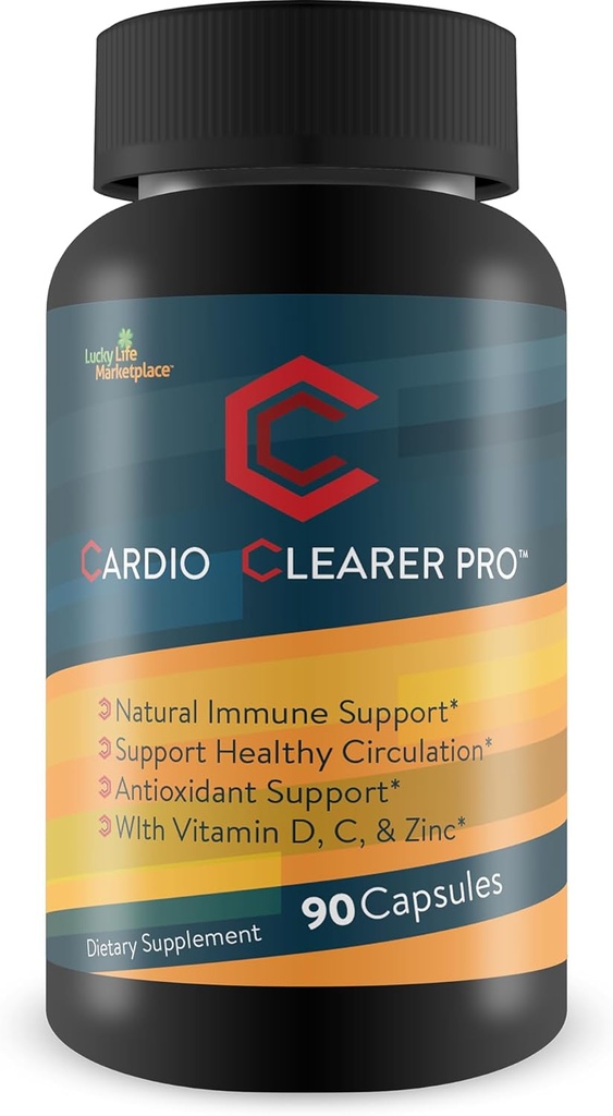 CC Cardio Clearer Pro - Soutien de la santé circulatoire naturelle - Promouvoir un flux sanguin sain avec des suppléments de circulation - Vitamine C, Curcumine curcumine, Ail, Ginger - Soutien de la santé cardiovasculaire