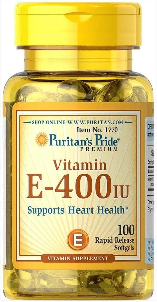 Puritan's Pride Vitamin E 400 IU Softgels, 100 Count