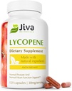 Jiva Botanicals Supplément Lycopène 30mg - Support Antioxydant pour la Prostate Normale et la Santé Cœur Support - Lycopène de l'extrait de tomate - Fabriqué aux États-Unis - Non OGM, Vegan - 120 Capsules