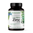 Emerald Labs Zinc 25mg - Soutien immunitaire, santé digestive, support de stress oxydatif - Fabriqué avec du bisglycin de zinc - Vegan & sans gluten - 90 capsules végétales