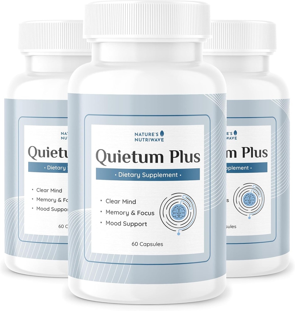 Quietum Plus – Formule à base de plantes avec des extraits à base de plantes – Non-OGM, GMP certifié – 60 capsules, 3 mois d'approvisionnement