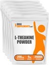 BulkSupplements.com L-Theanine Powder - L-Theanine Supplement, L-Theanine 200mg - Amino Amino Supplement, Pure & Gluten Free, 200mg per Serving, 5kg (11 lbs) (Pack of 5)