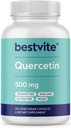 BESTVITE Quercetin 500mg (120 gélules végétariennes) - Pas de stéarate - Pas de dioxyde de silicone - Vegan - Non OGM - Sans gluten