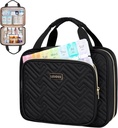 Leus Travel Pill Organizer,Médecin Organisateur et entreposage,Sac de médicaments à domicile,Cas,Carrier pour les pilules,Vitamine,Huile de poisson,Supplements pour les femmes et les hommes (Moyen, Noir)