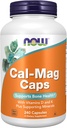 MAINTENANT Suppléments, Cal-Mag Caps avec vitamine D et minéraux de soutien, soutient Bone Health*, 240 Capsules de Veg
