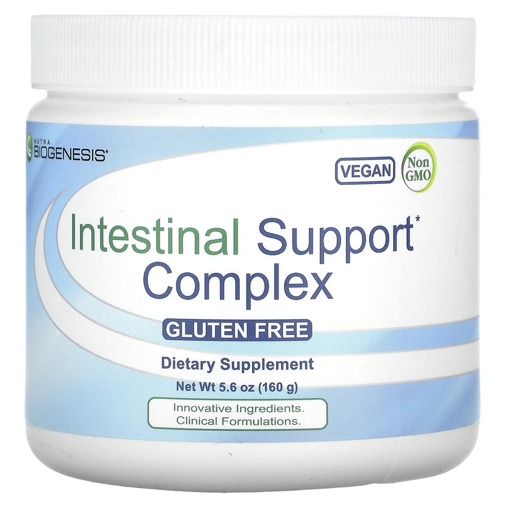 Complexe de soutien intestinal de la biogénèse de Nutra - Poudre de santé de Gut, supplément intestinal GI pour les femmes et les hommes, L-Glutamine, Elm sliptery, Marshmallow & Licorice - 5,6 oz (20 portions)