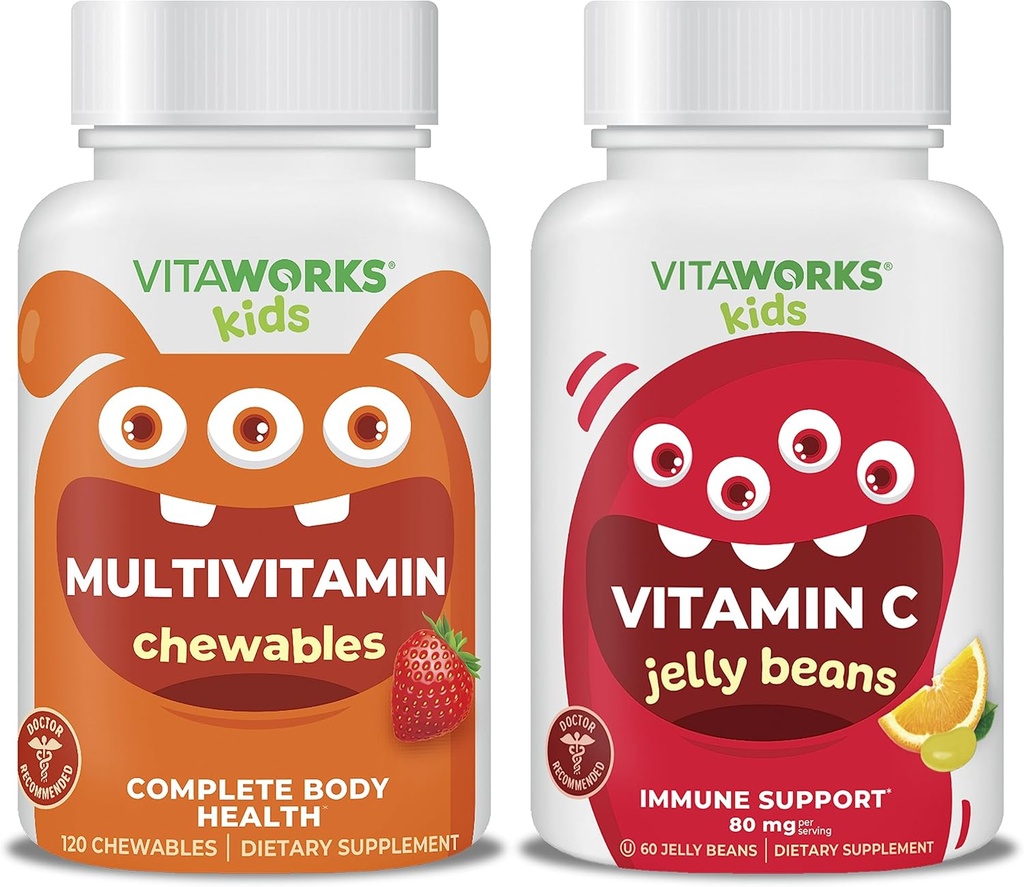 Chewables multivitamines pour enfants + vitamine C 80mg