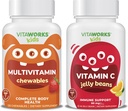 Kids Multivitamin Chewables + Vitamin C 80mg Jelly Beans Bundle