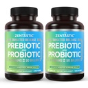 Zentastic Probiotics & Prebiotics Supplement - 50 Billion CFU - for Men & Women’s Immune & Digestive Health - 16 Strains - Shelf Stable - 120 Delayed Release Veggie Capsules