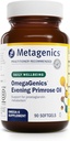 Métagène OmegaGenics Huile de Primrose - 419 mg Omega-6 avec 50 mg de GLA - Supporte la peau, l'hormone, le SPM, la ménopause et la santé immunitaire* - Non-OGM, sans gluten - Établissement certifié BPF - 90 Softgels