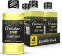 Pédialyte Sport Electrolyte boisson, hydratation rapide avec 5 électrolytes clés pour le soutien musculaire avant, pendant et après l'exercice, citron Lime, 1 Litre, paquet de 4