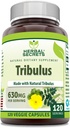 Secrets à base de plantes Tribulus 630 Mg 120 Capsules Veggie Supplément de produit non-OGM