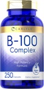 Carlyle B-100 Vitamine complexe de 250 gélules, supplément sans gluten