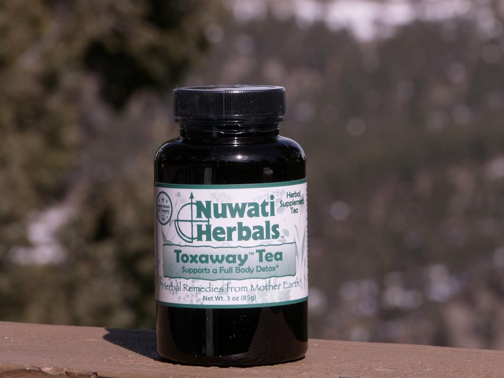Thé toxaway à base de plantes de Nuwati - soutient un détox corps complet – favorise le foie sain, la peau et le corps, 6 onces