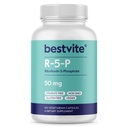 BESTVITE Riboflavin-5-Phosphate 50mg (120 Vegetarian Capsules) - No Stearates - Vegan - Non GMO - Gluten Free - Bioactive Form of Vitamin B2