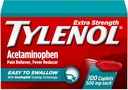 Tylenol Extra Strength Facile à avaler Acétaminophène, analgésique et réducteur de fièvre Caplets enduits pour adultes avec technologie Gentleglide, 500 mg Acétaminophène Extra Strength, 100 ct