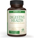 Supplément santé digestive,Daily probiotique 7 milliards d'UFC par gélule,5 souches essentielles incluant Lactobacillus GG. soutient la santé intestinale et immunitaire. 60 gélules