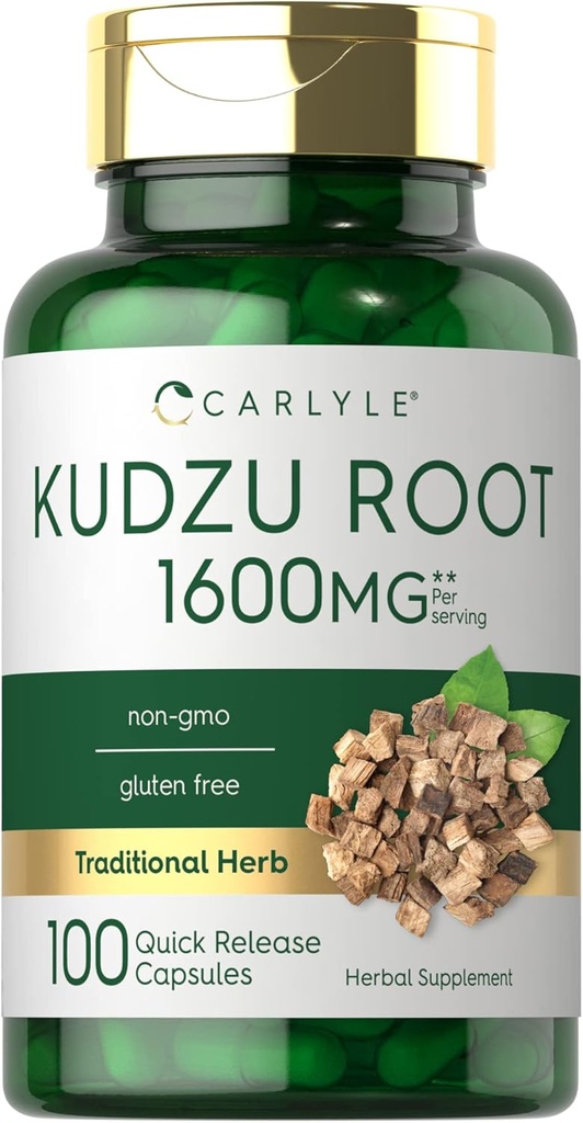 Carlyle Kudzu Racine de 100 capsules d'extraits de formule sans OGM et sans gluten