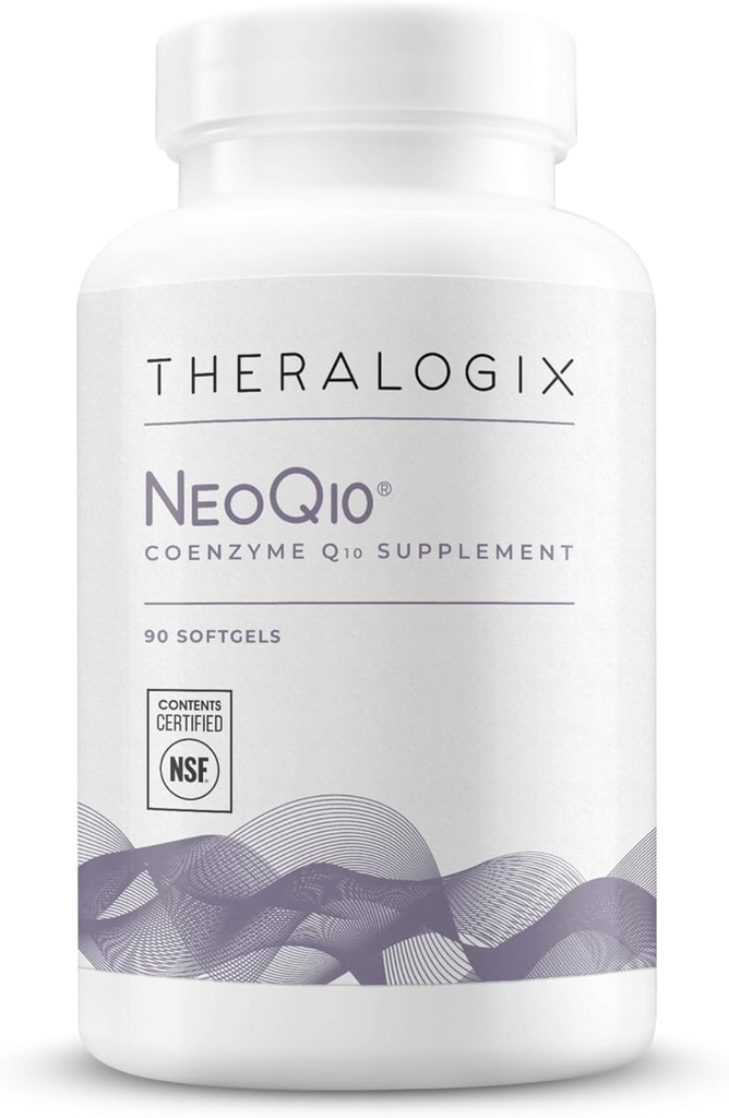 Theralogix NeoQ10 Coenzyme Supplément Q10 - Soutien de la santé cardiaque et de la fertilité - CoQ10 Supplément de fertilité pour hommes et femmes* - Certifié NSF - 90 Softgels (90 jours d'approvisionnement)