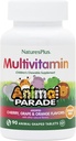 NaturesPlus Parade animale Multivitamine sans sucre pour enfants - Cerise, raisins et arômes d'oranges assortis - Paquet de 2, 90 comprimés à croquer - 90 portions totales