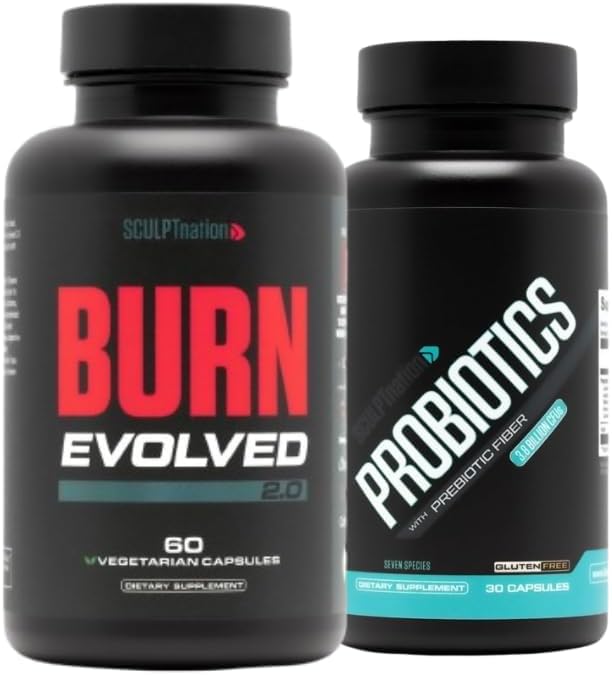 Sculpt Nation by V Shred Burn Evolved 2.0 et Premium Probiotics Bundle