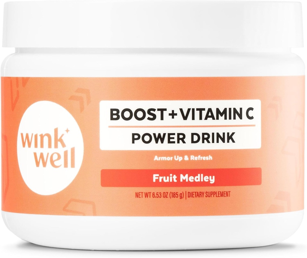 Boire d'énergie en poudre de vitamine C pour le booster immunitaire et l'antioxydant contient de la vitamine C 100 % acide ascorbique pur, de la vitamine D3 cholecalciferol Magnésium et du zinc 30 portions