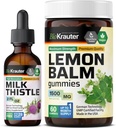 BIO KRAUTER Thistle de lait Teinture 2 Fl. Oz. & Lemon Balm 60 Gummies