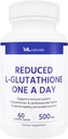 ML Naturals L-Glutathion 500mg par gélule, 120 Capsules végétales- Support immunitaire, antioxydant et désintoxication, certifié NSF et conforme aux GMPc.