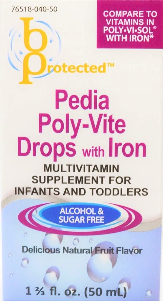 Pedia Poly-Vite avec 50 mL de fer