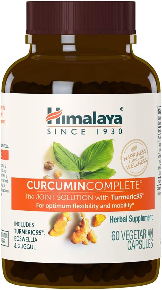 Himalaya Curcumin Complet - Supplément de soutien mixte à base de plantes avec curcumine curcumine pour le soutien de la santé et de la mobilité conjointe, 95% Curcuminoïdes - végétalien, non-OGM, sans gluten, 60 capsules
