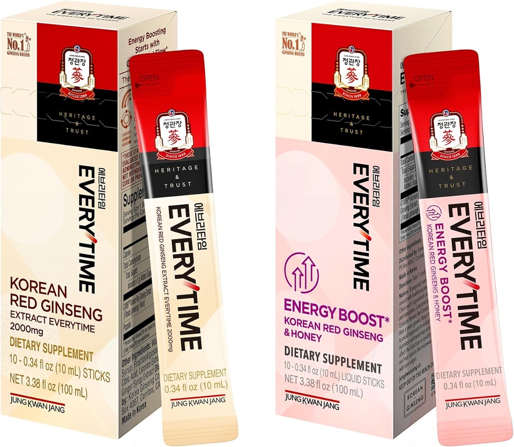 JUNG KWAN JANG Extrait de ginseng rouge coréen à chaque fois 2000mg et de l'énergie Boost.