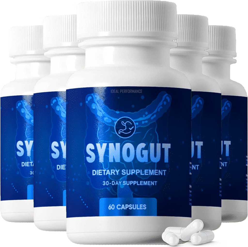 IDEAL PERFORMANCE Synogut Pills Dietary Supplément pour la santé de Gut (5 bouteilles)