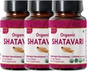 Shatavari 120 Comprimés d'asperges Racemosus (Shatavari) d'USDA certifié biologique pour soutenir la santé des femmes et le système immunitaire de complément alimentaire 120tab - Pack de 3