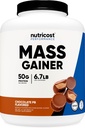 Nutricost Mass Gainer (Chocolate Peanut Butter Flavor, 6.7 LBS) 50 Grams of Protein Per Serving - Non-GMO