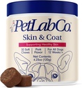 PetLab Co. Skin & Coat Chew - Optimisez l'état du scalp et de la fourrure avec une bouchée de chien, emballée avec des acides gras bénéfiques, des vitamines et du vinaigre de cidre de pomme - Emballage Mai Varier