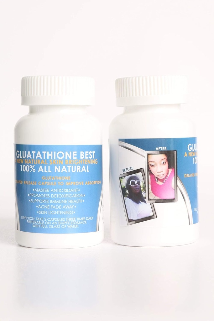 Glutathion Capsules 2 set paquet,- 1000mg Fabriqué et testé aux États-Unis 30 nombre