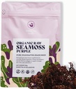 HAPPY FOX Bio Mare Moss Raw Purple - fait 75oz de gel Seamoss riche en phytonutriments et minéraux, certifié non-OGM, Wildcrafted, Superfood - Sac de 100 grammes