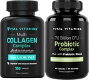 Vitamines vitales Capsules multicollagènes + Complexe probiotique