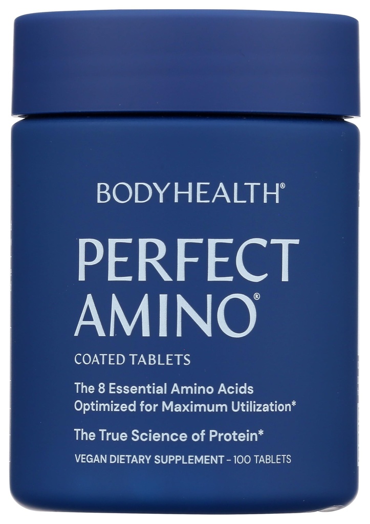 PerfectAmino (100 ct) Comprimés faciles à avaler, Supplément d'acides aminés essentiels avec BCAAs, Protéine végétalienne pour pré/post entraînement et récupération musculaire avec Lysine, Tryptophane, Leucine, méthionine